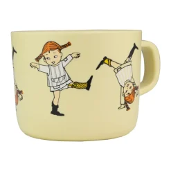 Children's Mugs|Plastic Cups^Rätt Start Pippi Cirkus mug 25 cl, Yellow