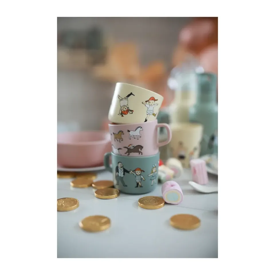 Children's Mugs|Plastic Cups^Rätt Start Pippi Cirkus mug 25 cl, Yellow