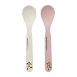 Clearance Rätt Start Pippi Cirkus spoon 2-pack, Pink-white WhitePink