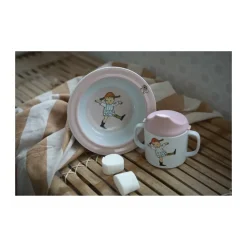 Plastic Plates|Children's Tableware^Rätt Start Pippi Cirkus suction cup plate Ø15.5 cm, Pink Multi
