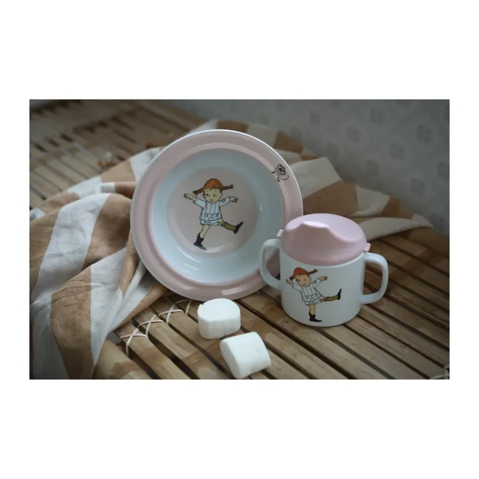 Plastic Plates|Children's Tableware^Rätt Start Pippi Cirkus suction cup plate Ø15.5 cm, Pink Multi