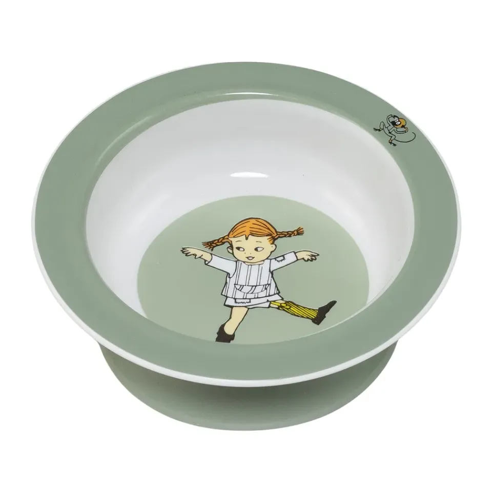 Hot Rätt Start Pippi Cirkus suction cup plate Ø15.5 cm, Green Multi