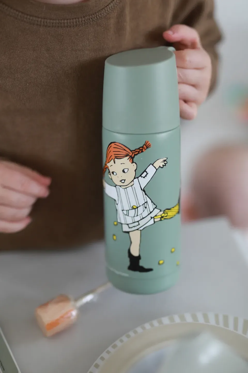 Outlet Rätt Start Pippi Cirkus thermos 35 cl, Multi Green