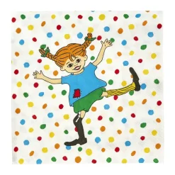 Paper Napkins^Muurla Pippi napkins 33x33 cm 20-pack, Jumping Jack White