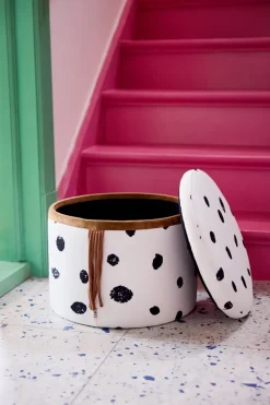 Discount Kid's Concept Pippi pouf with storage Ø40x30.5 cm, Multi