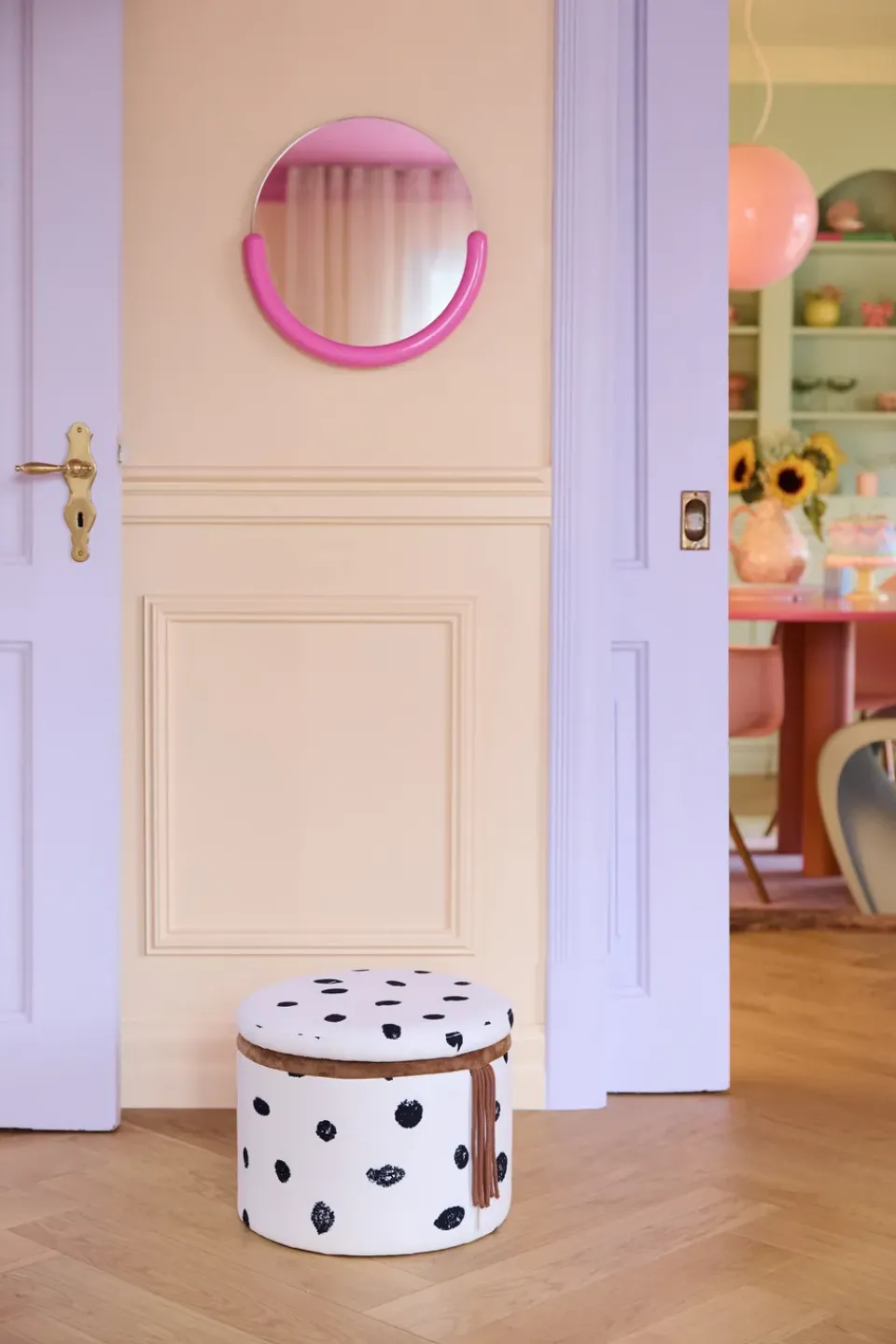 Discount Kid's Concept Pippi pouf with storage Ø40x30.5 cm, Multi