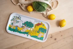 Muurla Pippi tray 22x43 cm, The Way Home White