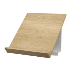 Magazine Racks^Pira G2 magazine shelf, White oak-white BrownWhite
