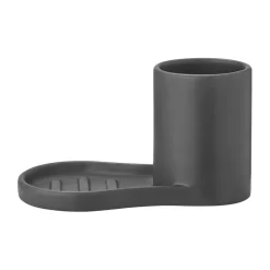 Hot Blomus Piro dish brush and soap holder, Black