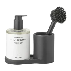 Hot Blomus Piro dish brush and soap holder, Black
