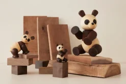 Wooden Figures^Spring Copenhagen Pixi Panda decoration maple 9 cm, Brown