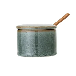 Sugar Bowls^Bloomingville Pixie jar with lid and spoon, Green