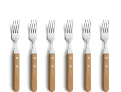 Steak Knives^Amefa Pizza grill fork 6-pack, Oak