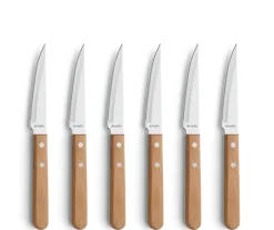 Steak Knives|Table Cutlery^Amefa Pizza grill knife 6-pack, Oak