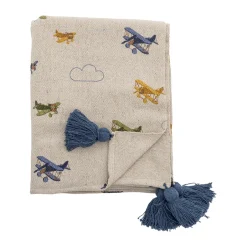 Sale Bloomingville Plain fleece blanket 130x160 cm, Nature White