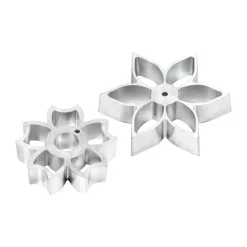 Best Plate It Plate-it flower power rosette iron 2-pack, Steel Silver-coloured