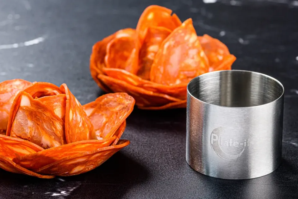 Cookie/Biscuit Cutters & Cake Tins^Plate It Plate-it garnish mold 4 pieces, Steel Silver-coloured