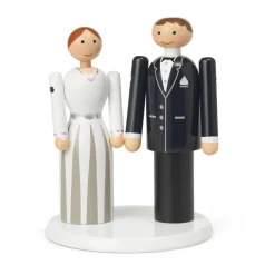 Wooden Figures^Kay Bojesen Denmark Platform for Kay Bojesen bridal pair, White
