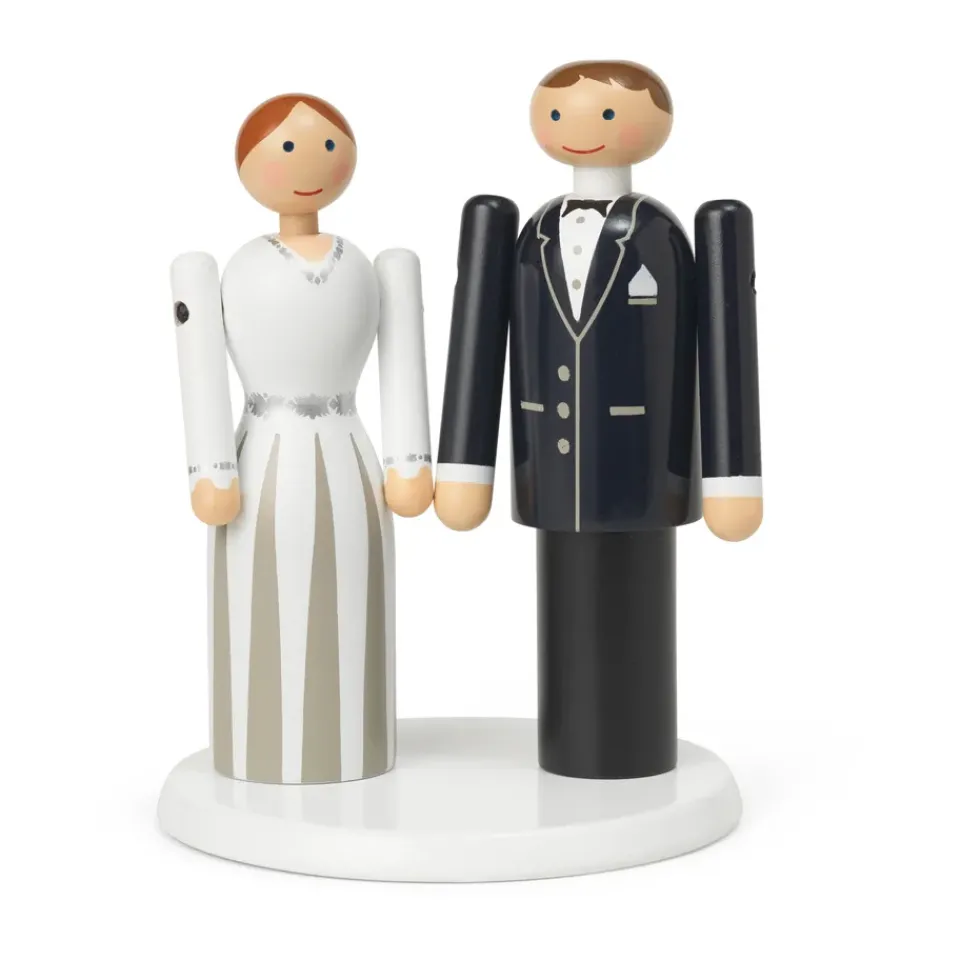 Wooden Figures^Kay Bojesen Denmark Platform for Kay Bojesen bridal pair, White
