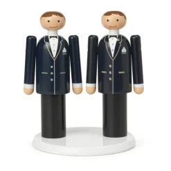 Wooden Figures^Kay Bojesen Denmark Platform for Kay Bojesen bridal pair, White