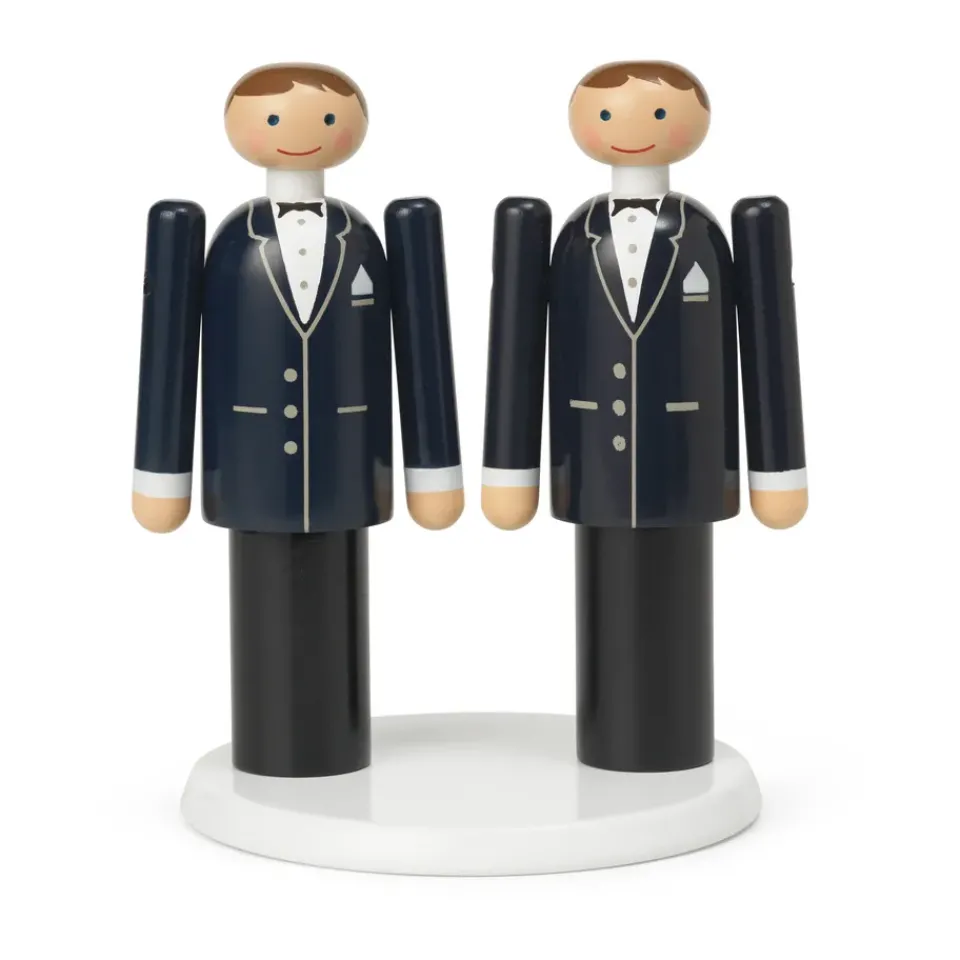 Wooden Figures^Kay Bojesen Denmark Platform for Kay Bojesen bridal pair, White