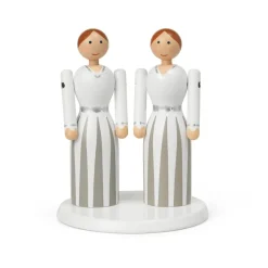 Wooden Figures^Kay Bojesen Denmark Platform for Kay Bojesen bridal pair, White