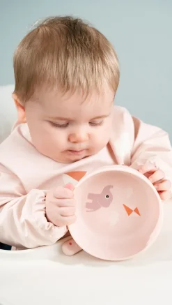 Bibs^Done by deer Playground bib with sleeve, Powder Beige