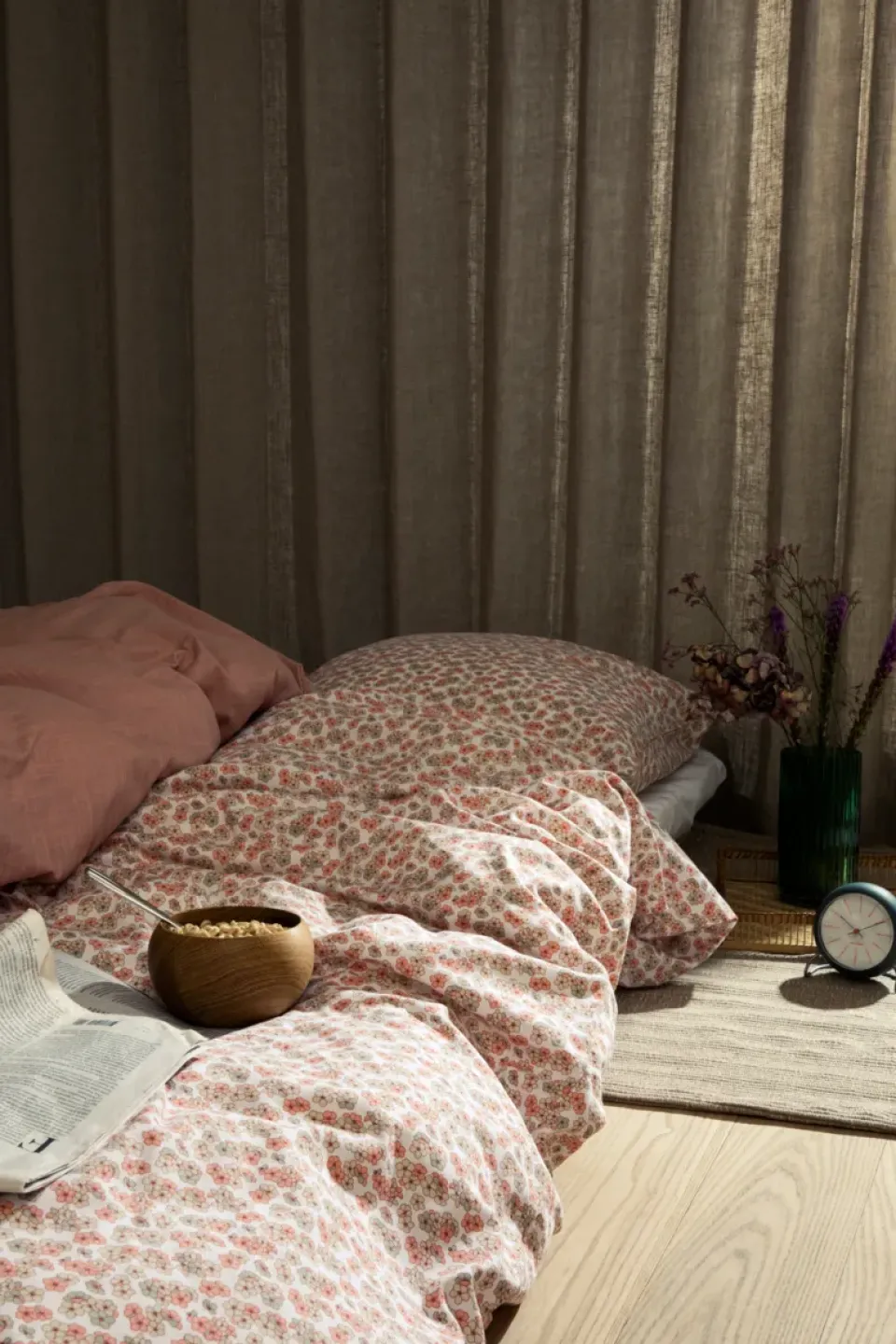 Outlet Juna Pleasant bed set 150x210 cm, White-pink PinkWhite