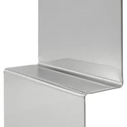 Outlet Muuto Pleat wall mirror, Polished steel, 227x57 cm Grey