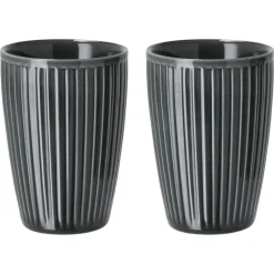 Thermal Flasks & Travel Mugs^Pillivuyt Pleated Thermal Mug 25 cl 2-pack, Midnight Blue