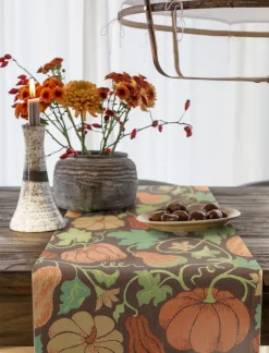 Table Runners^Ekelund Linneväveri Plenty of pumpkin runner, 35x120 cm Multi