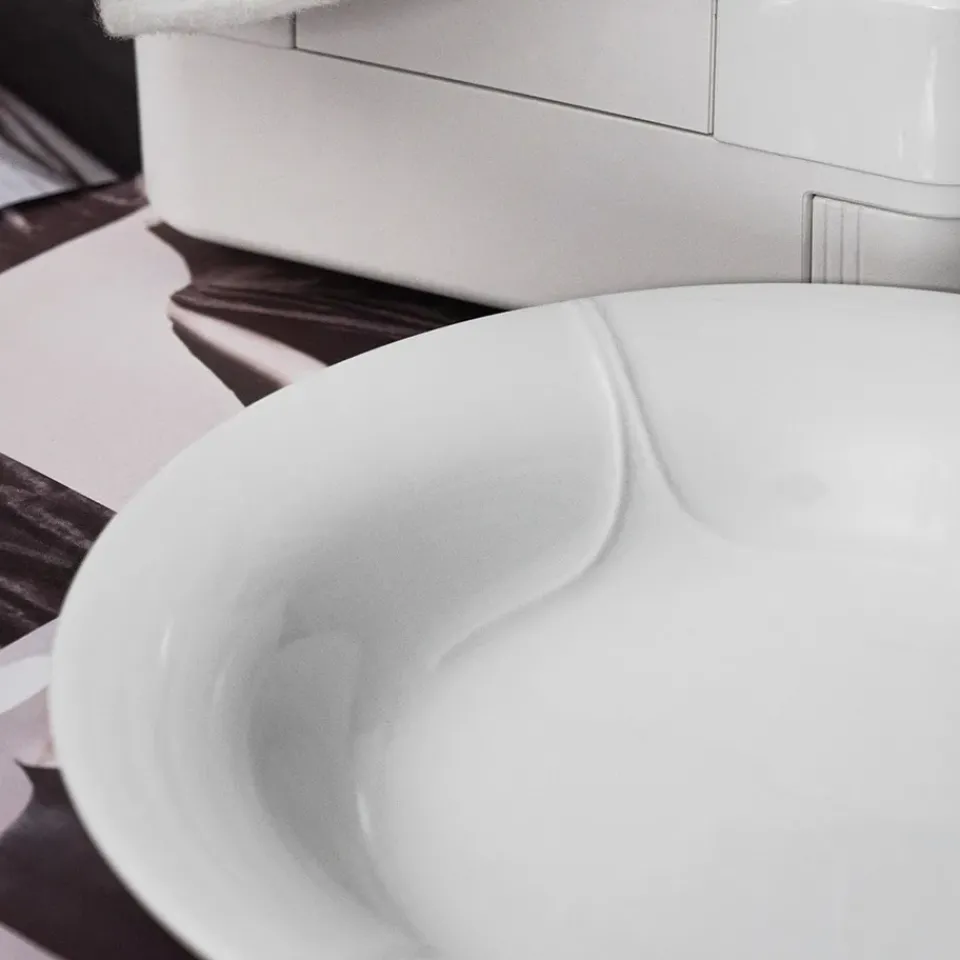 Clearance Rörstrand Pli Blanc deep plate 23 cm, White