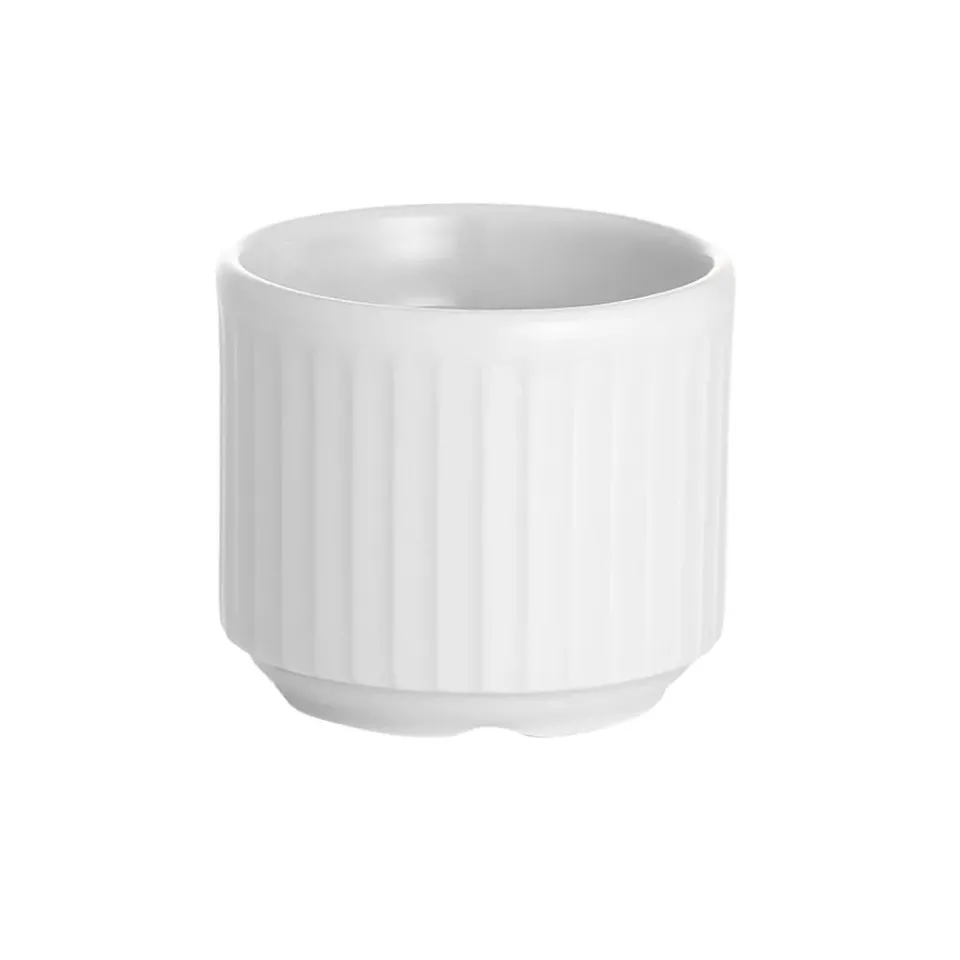 Egg Cups^Pillivuyt Plissé egg cup, White