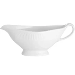 Sauce & Gravy Boats^Pillivuyt Plissé sauce plate with handle 32 cl, White