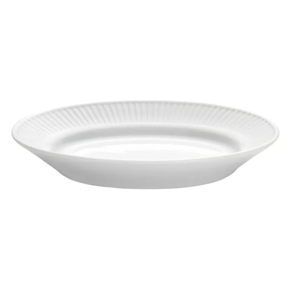 Serving Platters & Dishes^Pillivuyt Plissé saucer to sauce boat, White