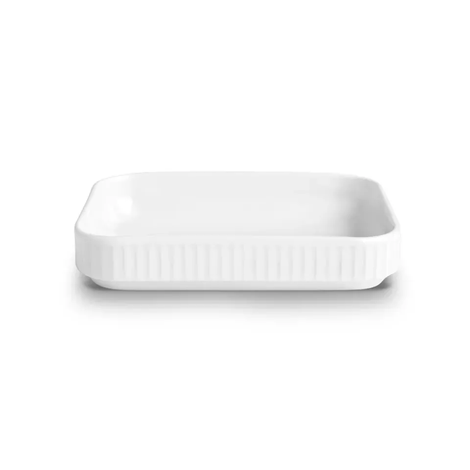 Hot Pillivuyt Plissé tapas plate, 18x12 cm White