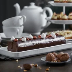 Serving Platters & Dishes^Pillivuyt Plissé tapas plate, 36x12 cm White