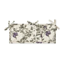 Hot Garbo&Friends Plum satin quilted bed pocket, 43x18cm Beige