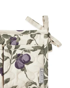 Hot Garbo&Friends Plum satin quilted bed pocket, 43x18cm Beige