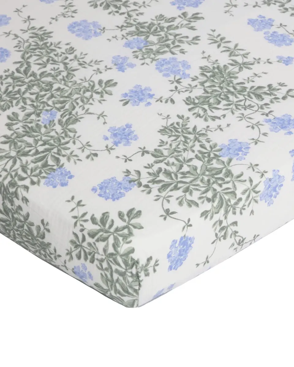 Sale Garbo&Friends Plumbago Muslin fitted sheet, 70x140x20 cm Blue