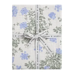 Bed Sheets^Garbo&Friends Plumbago Muslin fitted sheet, 180x200x30 cm Blue