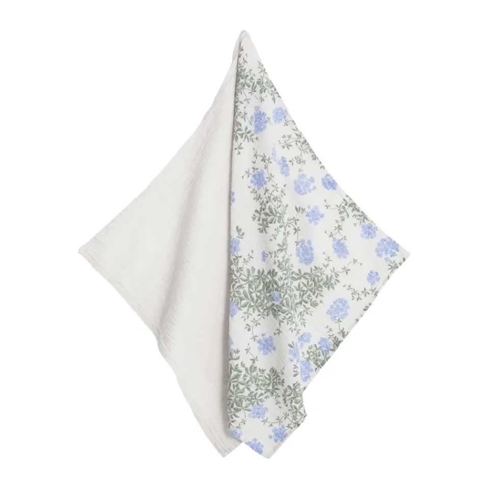 Best Garbo&Friends Plumbago Muslin small blanket 2 pieces, 60x60 cm Blue