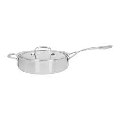 Best Demeyere 5-Plus deep frying pan with lid stainless steel, Ø24 cm Silver-coloured