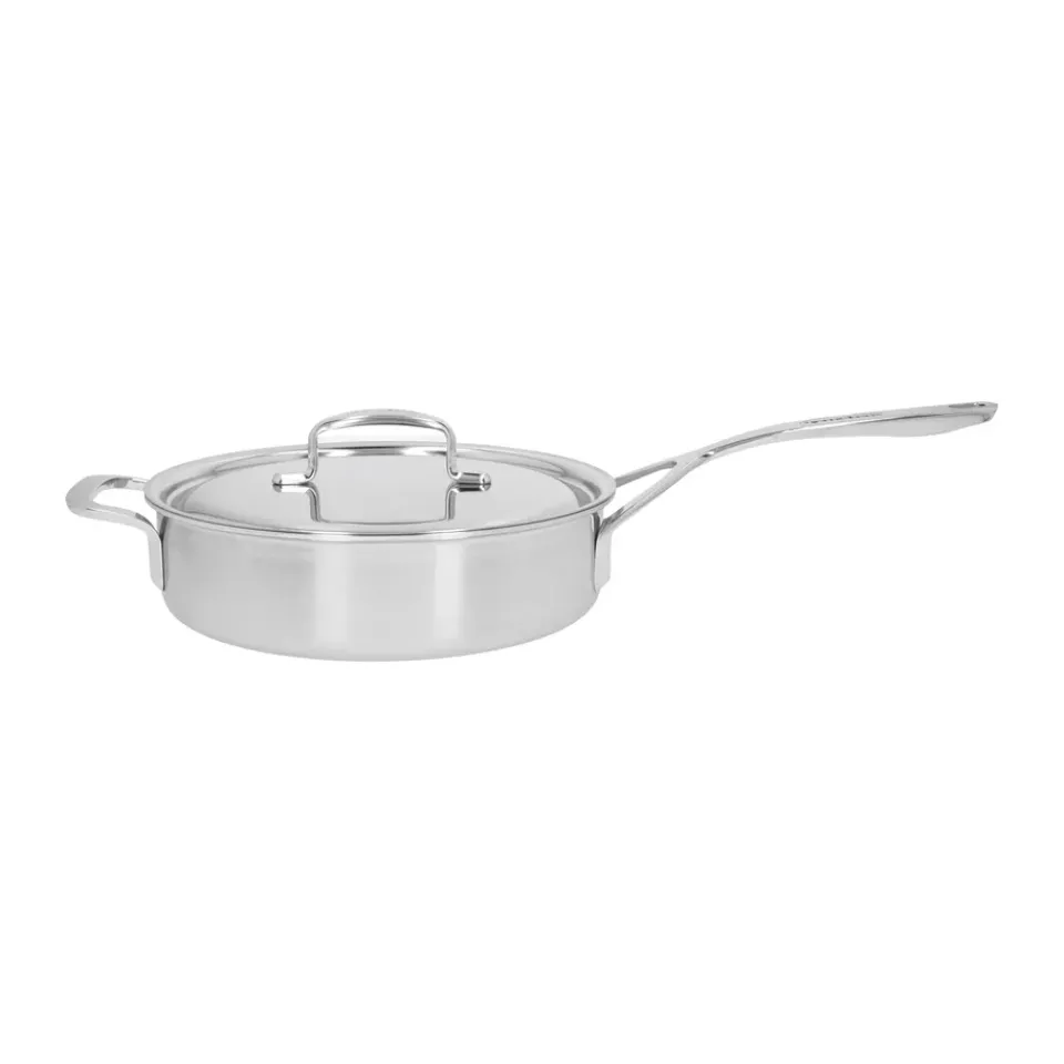 Best Demeyere 5-Plus deep frying pan with lid stainless steel, Ø24 cm Silver-coloured