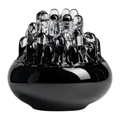 Clearance Kosta Boda Polar candle holder 200 mm, Black
