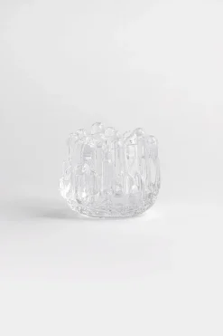 Best Kosta Boda Polar candle holder 86 mm, Clear Transparent