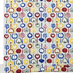 Almedahls Pomona oilcloth, multi BlueYellowRed