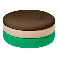 Online Broste Copenhagen Pond pouffe 30 cm, Emerald green-rose-coffee GreenPinkBrown