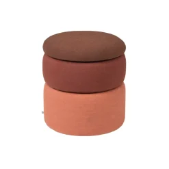 Outlet Broste Copenhagen Pond pouffe 42 cm, Rusty shades RedBrownOrange