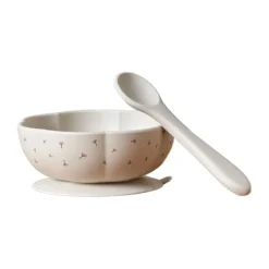 Children's Tableware|Table Settings & Starter Sets^Jack o Juno Poppy in Bloom 2 pieces, Poppy Print White